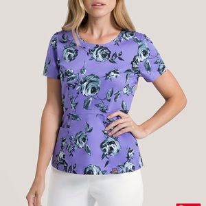 Floral Peplum Jaanuu Scrub Top